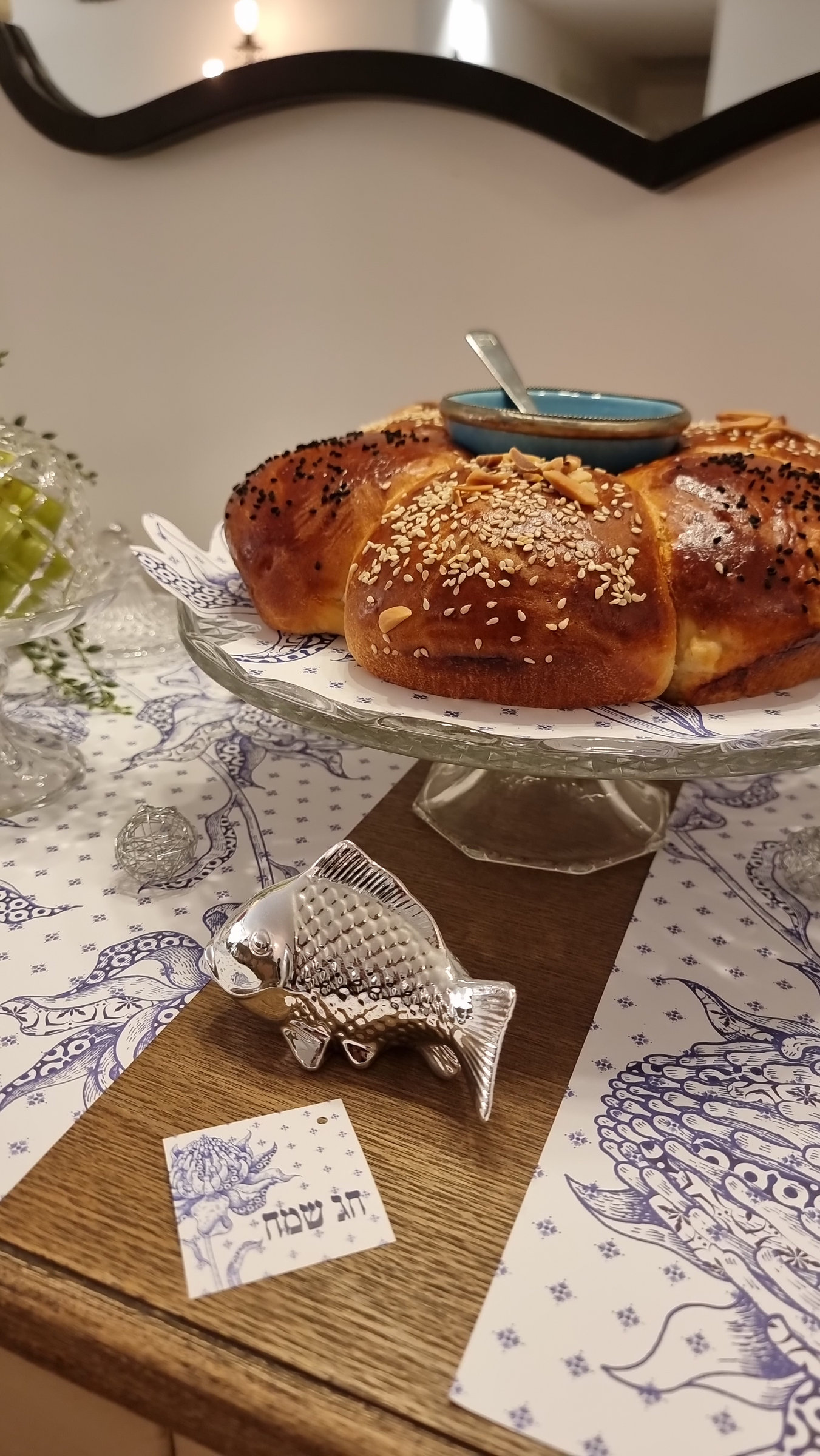 פנינים כחול לבן